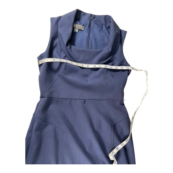 Donna Ricco New York Solid Navy Blue Size 8 Sleeveless Sheath Dress Workwear - Picture 7 of 12